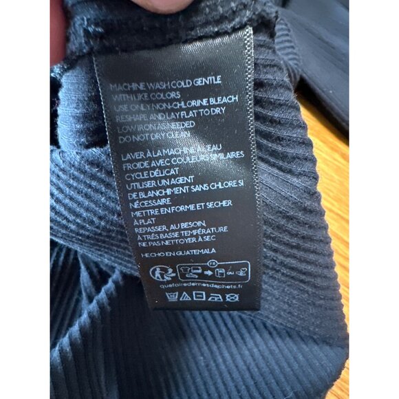 Maeve By Anthropologie Black Ribbed Mock Neck Long Sleeve Top Size L - Picture 5 of 7